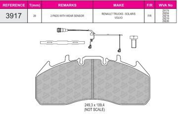 Disk Fren Balatası - Eco 29174 / Volvo Renault Magnum | Beşer