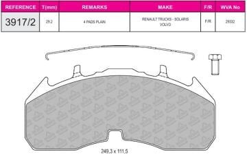 Disk Fren Balatası - Eco 29332 / Scanıa G440 – G460 | Beşer