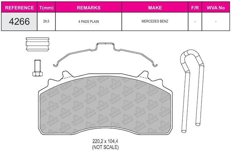 Disk Fren Balatası - Eco / Mercedes Arocs Yeni Model | Beşer