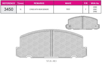 Disk Fren Balatası - Oem No: 4310069 - Isuzu - Ön | Beşer No: 3450