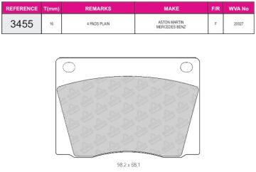 Disk Fren Balatası - Oem No: 270987 - Fıat - Ön | Beşer No: 3455