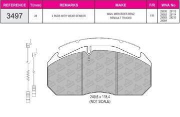 Disk Fren Balatası - Prıme 29084 / Mercedes O 403 Fişli | Beşer