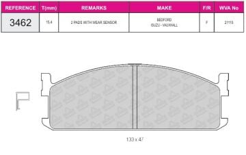 Disk Fren Balatası - Oem No: 4295800 - Isuzu - Ön | Beşer No: 3462