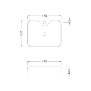 ÇANAK LAVABO - BEYAZ TEZGAH ÜSTÜ
