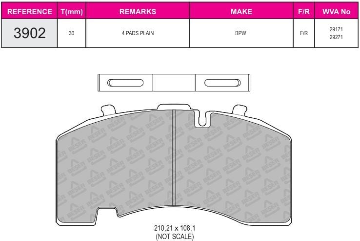 Disk Fren Balatası - Prıme 29171 / Dorse | Beşer