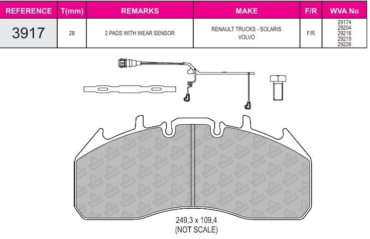 Disk Fren Balatası - Prıme 29174 / Volvo Renault Magnum | Beşer