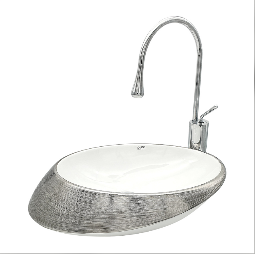 UFO ÇANAK LAVABO - PLATİN BEYAZ  BEYAZ