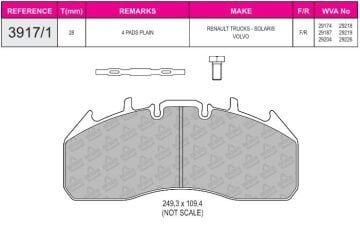 Disk Fren Balatası - Prıme 29174 / Volvo Renault Aksesuarsız  | Beşer