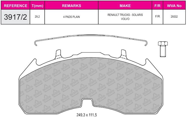 Disk Fren Balatası - Prıme / Scanıa G440 – G460 | Beşer