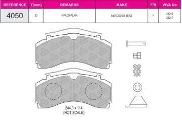 Disk Fren Balatası - Prıme 29246 / Ön Mercedes Actros | Beşer