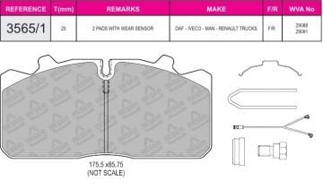 Disk Fren Balatası - Pro 29088 / Man 12153 Fişli | Beşer