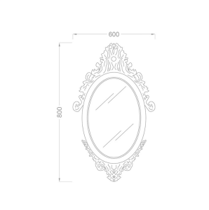 AYNA - RUSTİK 60X80 GÜMÜŞ
