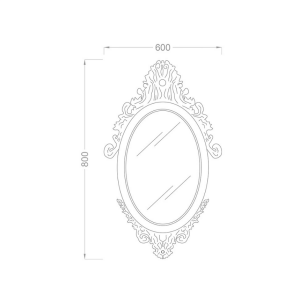 AYNA - RUSTİK 60X80 ALTIN