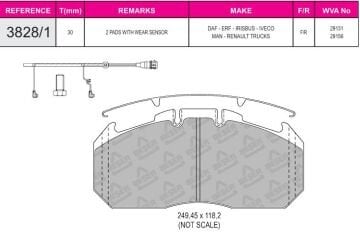 Disk Fren Balatası - Pro 29131 / Renault Premıum Aksesuarlı İkaz Fişli | Beşer
