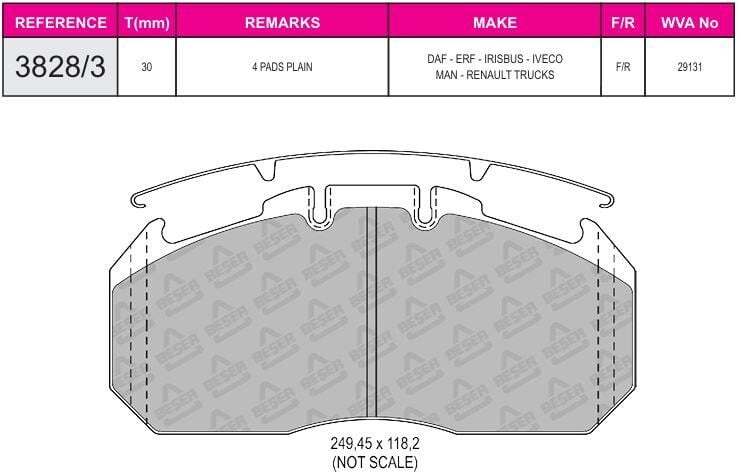 Disk Fren Balatası - Pro 29131 / Renault Premıum Kaliper Yaylı | Beşer