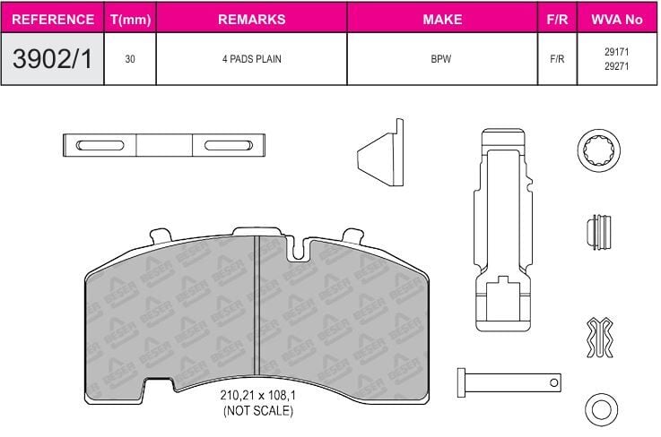 Disk Fren Balatası - Pro 29171 / Dorse | Beşer