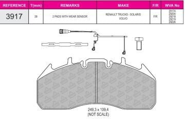 Disk Fren Balatası - Pro 29174 / Volvo Renault Magnum | Beşer