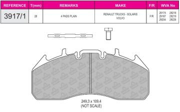 Disk Fren Balatası - Pro 29174 / Volvo Renault Aksesuarsız  | Beşer