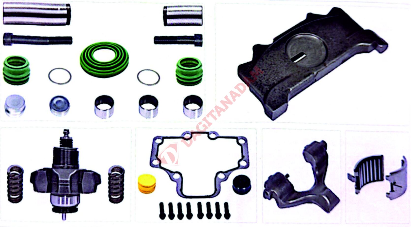 Kaliper Tamir Takımı Komple - Sağ Saf Trailer Wabco Pan19-1