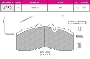 Disk Fren Balatası - Pro 29227 / Bpw Dingil Küçük | Beşer