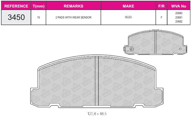 Disk Fren Balatası - Oem No: 4310069 - Isuzu - Ön | Beşer No: 3450