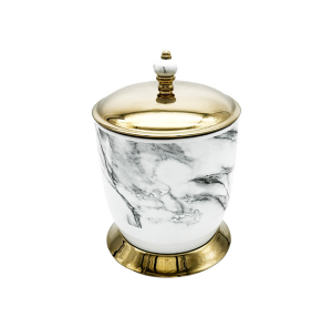 ÇÖP KOVASI - MARBLE BEJ PVD ROSE GOLD
