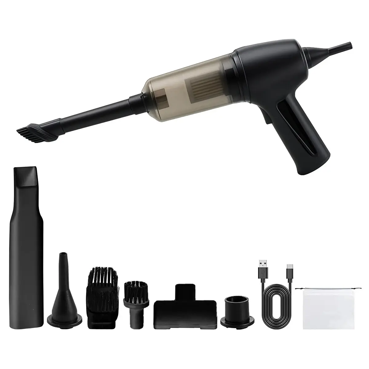 Araç İçi El Süpürgesi Şarjlı Siyah