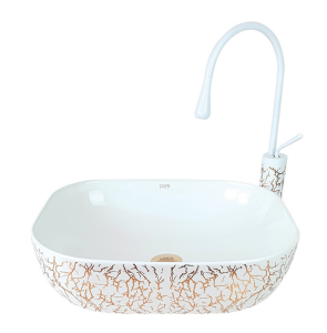 ÇANAK LAVABO - MARBLE BEYAZ BRONZ BEYAZ