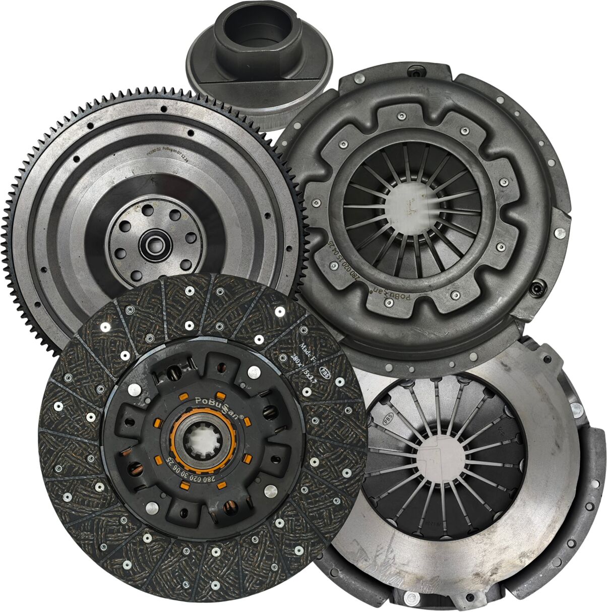 Debriyaj Kiti - Baskı + Balata + Volan + Debriyaj Rulmanı - Volga Gazel 2.8 Cumms Ağır Hizmet