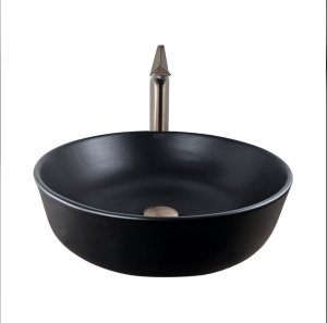 ÇANAK LAVABO - MAT SİYAH OVAL BEYAZ