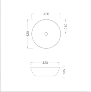 ÇANAK LAVABO - GEOMETRİK BEYAZ BRONZ