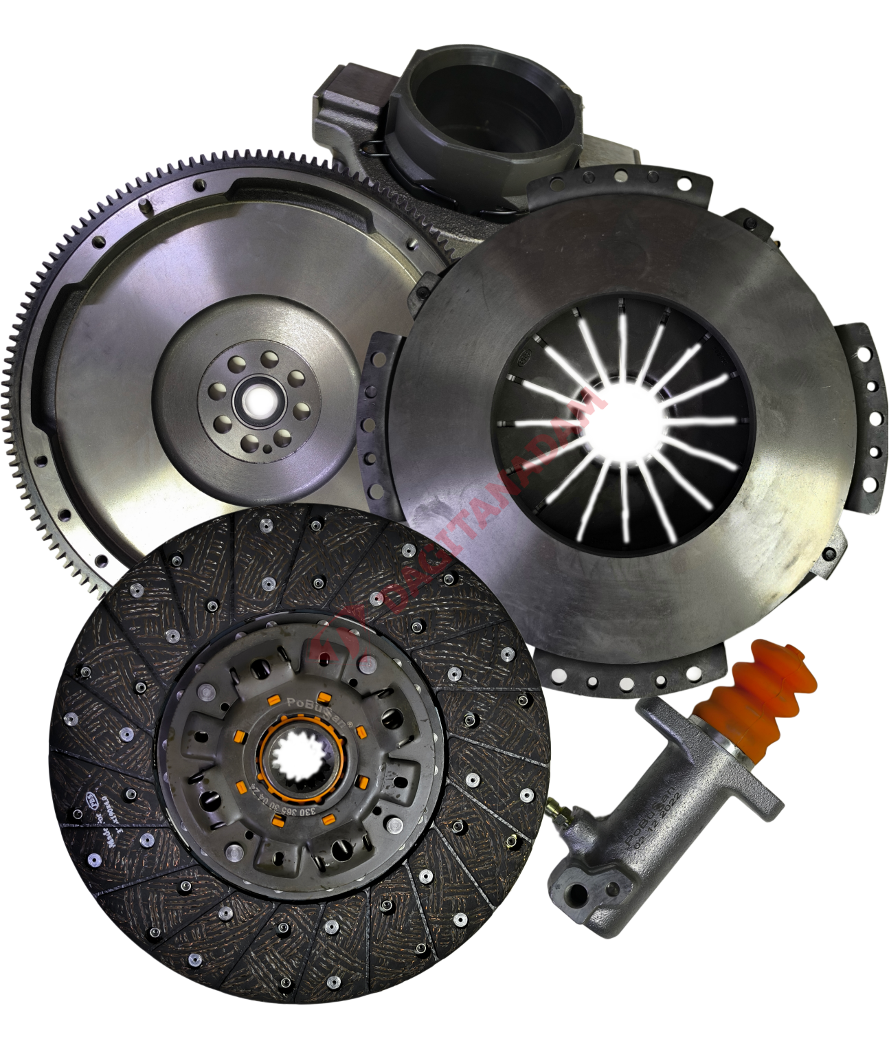 Debriyaj Baskı + Balata + Debriyaj Rulmanı + Volan + Otomatik Ayarlı Alt Merkez + Kızıl Mil Burç Takımı - Isuzu Npr75 Npr8 Npr10 Long