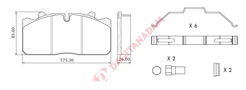 Disk Fren Balatası - Wva No: 29088 - Man – Renault – Daf - Ön/Arka | Oem No: 1906467 - Ege Fren