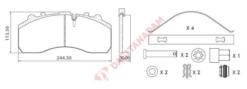 BLU DİSK FREN BALATASI MERCEDES ACTROS -AXOR - 29087/29105