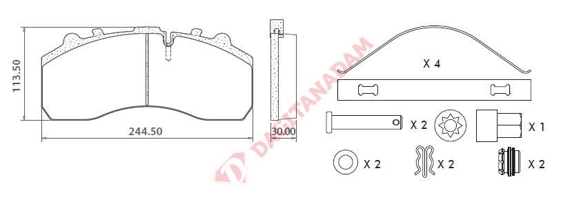 Disk Fren Balatası - Wva No: 29042/29059 - Mercedes – Scanıa – Bpw – Man - Ön/Arka | Oem No: 204552 - Ege Fren