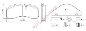 Disk Fren Balatası - Wva No: 29042/29059 - Mercedes – Scanıa – Bpw – Man - Ön/Arka | Oem No: 204552 - Ege Fren
