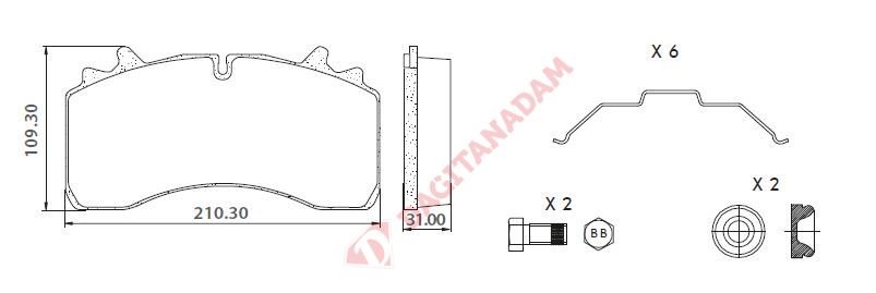 Disk Fren Balatası - Wva No: 29162/29336 - Saf - Arka | Oem No: 233501309 - Ege Fren