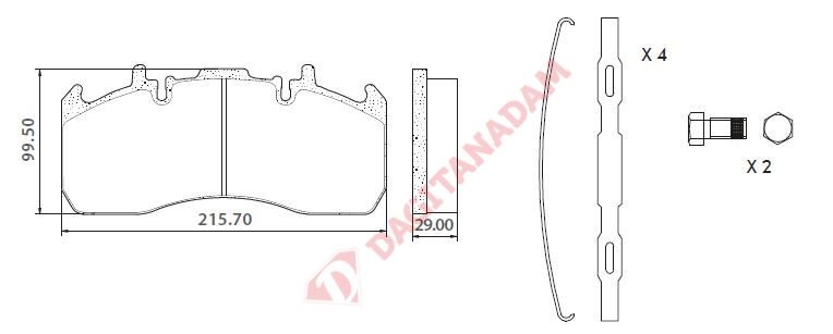 Disk Fren Balatası - Wva No: 29173/29203 - Renault – Volvo - Ön/Arka | Oem No: 5001864365 - Ege Fren