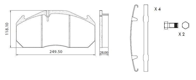 BLU DİSK FREN BALATASI - Mercedes 403 - 29030