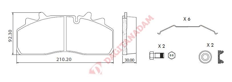 Blu Disk Fren Balatası Saf Jumbo Dingil Ön-Arka - 29159/29126