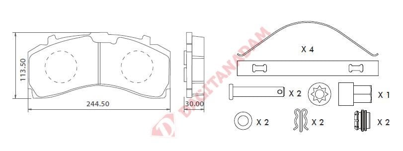 Disk Fren Balatası - Wva No: 29354/29353 - Mercedes - Ön/Arka | Oem No: K035471K50  - Ege Fren