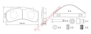 Disk Fren Balatası - Wva No: 29354/29353 - Mercedes - Ön/Arka | Oem No: K035471K50  - Ege Fren
