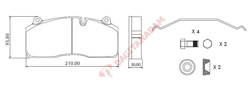 Blu Disk Fren Balatası Saf Dorse - 29195