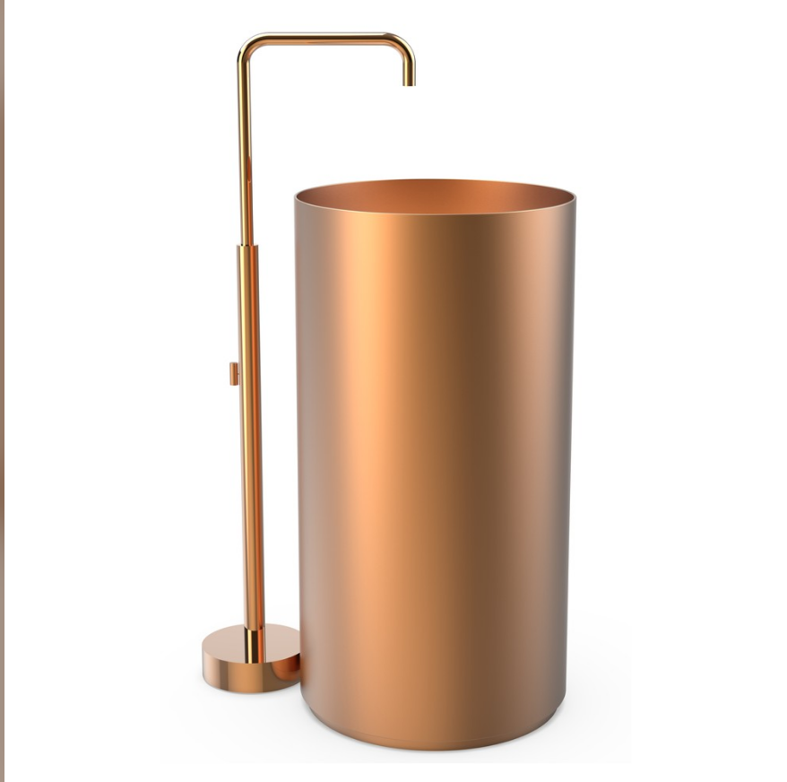 PASLANMAZ ÇELİK MONOBLOK LAVABO -  SLENDER ROSE GOLD