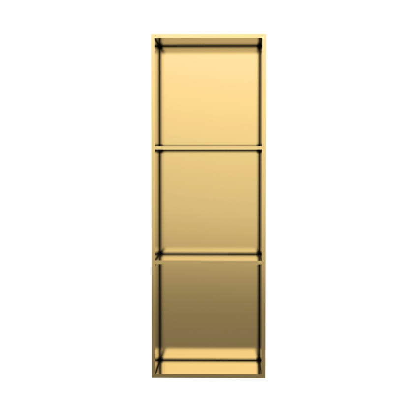 GÖMME PASLANMAZ ÇELİK NİŞ - 30X90 CM LEDLİ ALTIN