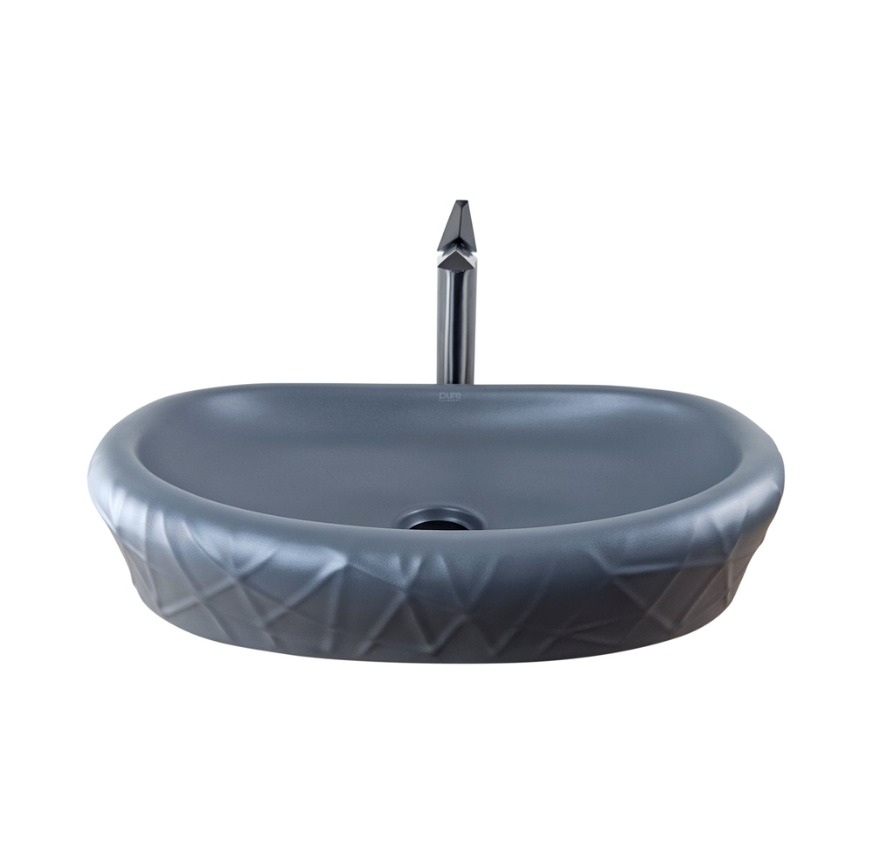 ÇANAK LAVABO - MİRA 60 CM MAT GRİ