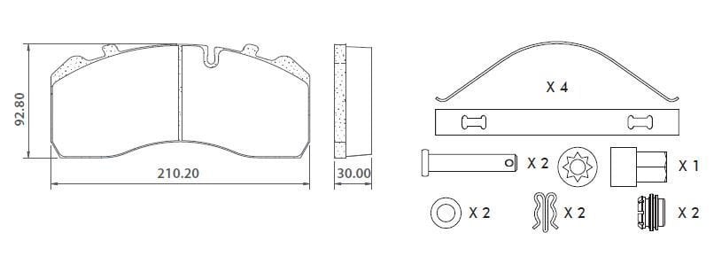 Disk Fren Balatası - Mercedes / 29093-29095