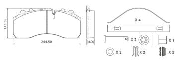 Disk Fren Balatası - Wva No: 29042/29059 - Mercedes – Scanıa – Bpw – Man - Ön/Arka | Oem No: 204552 - Lumag