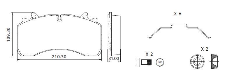 Disk Fren Balatası - Wva No: 29162/29336 - Saf - Arka | Oem No: 233501309 - Lumag