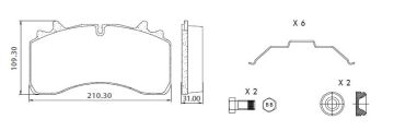 Disk Fren Balatası - Wva No: 29162/29336 - Saf - Arka | Oem No: 233501309 - Lumag